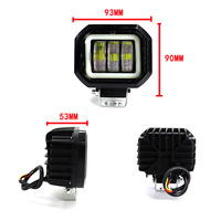 Phare LED de conduite pour motos, feu avant, avec yeux d'ange DRL, couleur Halo en option, blanc, jaune, bleu et rouge