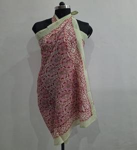 Lote al por mayor de pareos de playa 100% algodón con estampado artesanal indio, tela de voile suave, secado rápido, transpirable, talla grande para verano - Product Image 1