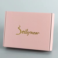 Individuell Bedruckte Kraftpapier-Wellpappe Rosa Versandbox für Kleidung Kundenspezifische Marken-Versandkartons