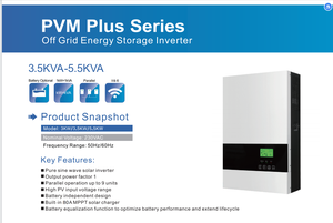 Inversores Solares Híbridos Estándar de EE. UU. de 3KW, 5KW, 5.5KW, Bifásicos de 120v/240v para Sistemas de Energía Solar - Product Image 6