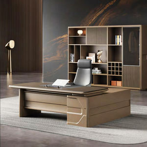 Combinazione Moderna di Scrivania e Sedia Direzionale di Lusso, Scrivania Elegante per Ufficio, <span class=keywords><strong>Mobili</strong></span> in Legno per Ville - Product Image 2