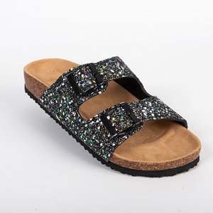 Nuevo diseño brillante <span class=keywords><strong>Mujer</strong></span> verano punta abierta zapatilla transpirable ligero antideslizante suela plana <span class=keywords><strong>sandalias</strong></span> - Product Image 5