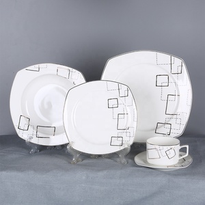 Excellent four fine square royal Prestige 20pcs fine ceramic porcelain dinnerware set table dinner set - Product Image 2