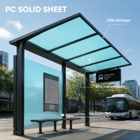 Rouleau de plaque de toiture en polycarbonate pour matériaux de construction, épaisseur 1,1 mm à 4 mm, vente au détail