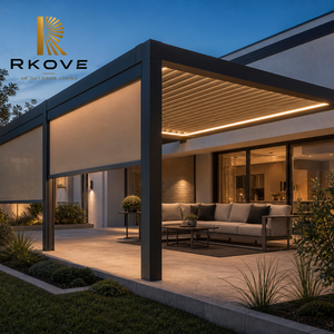 Pérgola Arquitectónica de Pared con Acabado de Aluminio Elegante y Pantallas ZIP para Casas Modernas - Product Image 2
