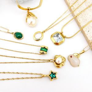 Envío Rápido con Descuento, Collar de Cadena de Acero Inoxidable con Colgante de Oro/Plata, Diseños de Joyería de Moda para Mujer - Product Image 5