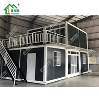 Fabriqué préfabriqué minuscule mobile modulaire préfabriqué de luxe petite maison de 2 étages à deux étages à deux étages