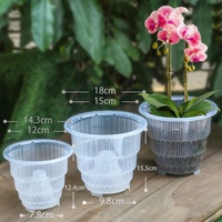 Pots en filet plastique transparent pour orchidées avec trous, assortiment écologique pour jardin et maison, repiquage hydroponique