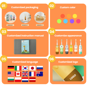 Không thấm nước Sonic LED ánh sáng trẻ em bàn chải đánh răng điện cắt phim hoạt hình Pin bàn chải đánh răng du lịch xách tay bàn chải đánh răng điện - Product Image 5