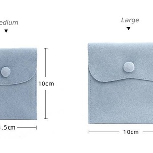 Pochette à bijoux personnalisée en velours, fond carré, enveloppe pour bijoux, pochettes pour bagues et colliers, sac de rangement pour bijoux - Product Image 4