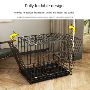 Jaula Rectangular Pequeña para Perros, de Alambre de Hierro, Plegable, sin Instalación, para Interiores y Exteriores, para Perros, Gatos, Conejos - Product Image 2