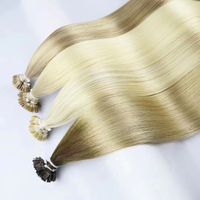 Extension de cheveux humains à pointe plate de haute qualité, kératine crue vierge, extensions russes Cabello, extensions de cheveux naturels