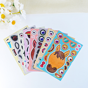 สติกเกอร์การ์ตูนแบบทำมือสำหรับเด็กสติกเกอร์รูปสัตว์รูปม้าแสน<span class=keywords><strong>ตลก</strong></span>สติกเกอร์เพื่อการศึกษาของเล่นแบบมิกซ์แอนด์แมทช์ของคุณเอง - Product Image 6