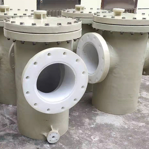 ANSI 150LB CPVC + FRP U Loại Giỏ Lọc RF/FF Mặt Bích PTFE Bolting - Product Image 3