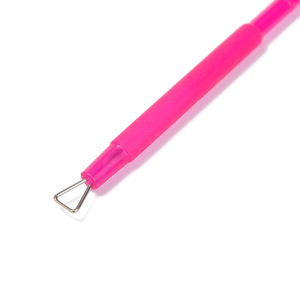 Pousse-vernis triangulaire en PVC rose, outil de nettoyage et de suppression de gel à tête unique pour manucure réutilisable - Product Image 4