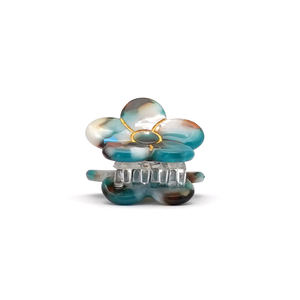 CANYUAN Moda Criativa 2.5cm Flor De Ouro Gravado Acetato Garras De Cabelo Bonito Mini Garra Clips Personalizado Atacado - Product Image 5