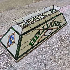 Lámpara de Mesa de Billar Tiffany de 6 Luces LED Hecha a Mano, de Vidrio Rectangular, para Hogar, Bar, Comedor, Uso en Interiores, en Oferta - Product Image 4