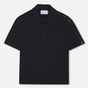 Polo Personalizado para Hombre con Cuello en V, Manga Corta, Mezcla de Algodón, Informal, Veraniego, Tejido de Punto, Suave, con Botones, Suéter Básico - Product Image 2