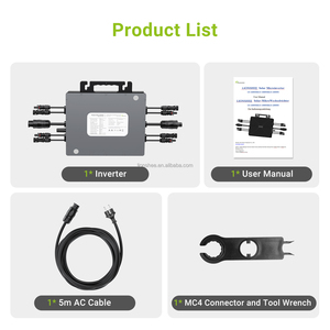 2000 Wát năng lượng mặt trời Micro biến tần trên lưới 50Hz 230V kết nối song song 4 MPPT microinverter cho ban công trên mái nhà - Product Image 2