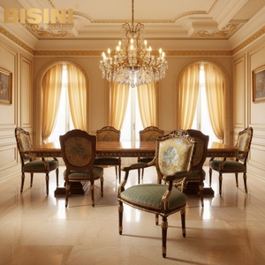 <span class=keywords><strong>Fauteuil</strong></span> de salle à manger opulento de style Château Français, en bois blanc doré, avec revêtement artisanal en velours vert <span class=keywords><strong>sauge</strong></span>, pour les maisons exigeantes - Product Image 3