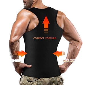 Corsetto da Uomo Modellante e <span class=keywords><strong>Dimagrante</strong></span> Fascia Addominale Effetto <span class=keywords><strong>Sauna</strong></span> Gilet Sudoriparo per Perdita di Peso Fitness Controllo della Pancia e Brucia Grassi per Allenamento - Product Image 4