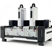 Máquina de grabado CNC de doble husillo y doble cabezal para piedra, router CNC multifuncional para granito, mármol y lápidas