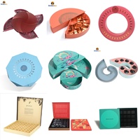 Boîte d'emballage de chocolat personnalisée en carton rigide avec séparateurs vides personnalisés, impression personnalisée, logo de conception, Dubaï