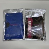 Sacs d'emballage réutilisables avec logo personnalisé pour vêtements, sac à fermeture éclair en feuille d'aluminium argentée, sac à fermeture éclair écologique