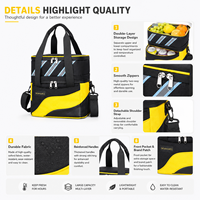 Sac isotherme à double couche de grande capacité, réutilisable, personnalisé OEM ODM, sac isotherme portable pour le travail, les pique-niques et les voyages