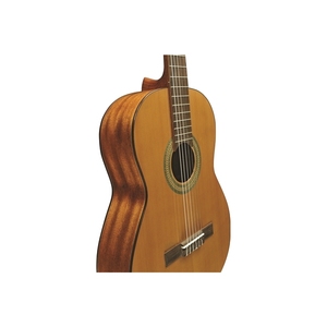 EKO GUITARS- Vibra 200 Guitarras clásicas naturales Tapa de cedro macizo Parte trasera y laterales de caoba Parinari Campestris Guitarra de diapasón - Product Image 3