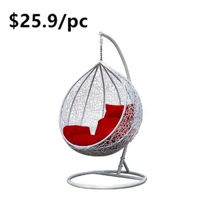 Hamac de patio suspendu en rotin pour extérieur, chaise suspendue en forme d'œuf pour jardin - Product Image 3