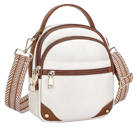 Petit sac bandoulière antivol RFID pour femmes, sac de voyage à bandoulière avec sangle amovible, fermeture à glissière simple