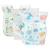 Tablier de bébé imperméable à l'eau avec col réglable, emballage individuel, bavoirs jetables pour bébé