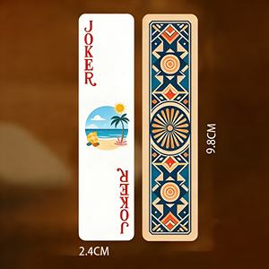 Jeu de cartes de Mahjong à impression claire, en plastique sablé, pour 2 à 6 joueurs, jeu de cartes familial, jeu de poker - Product Image 1