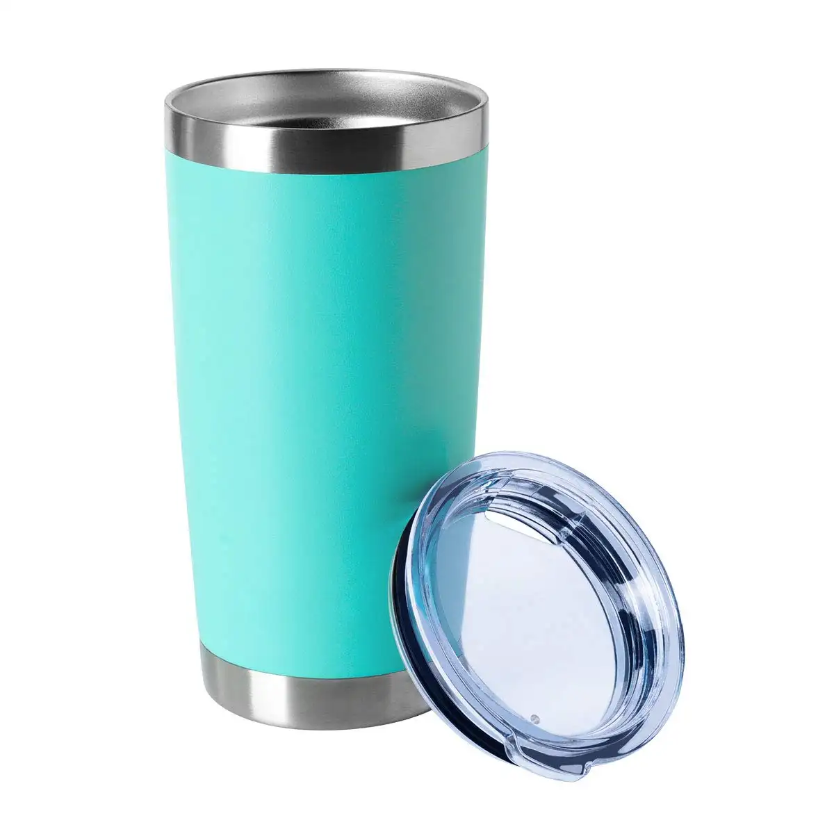 20 oz Double wall 18/8 stainless steel pacific blue bottle with different lids travel mug
