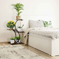 Kit galvanisé de support pour plantes d'intérieur moderne à 4 niveaux pour le bureau, la maison, le centre commercial, le jardin et les pots de fleurs.