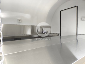 Remolque de Comida Redondo de Acero Inoxidable de 2.2M ETODEVICE, Cafetería Móvil y Restaurante Pequeño - Product Image 6