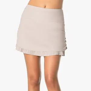 Culottes de golf personnalisées pour femmes Jupes plissées de golf pour femmes Jupe de tennis taille haute avec poches Jupes de golf respirantes avec short intégré
