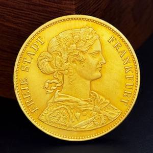 Moneda Conmemorativa del Taler Alemán de Frankfurt de 1866, Artículo Coleccionable Clásico Más Vendido - Product Image 2
