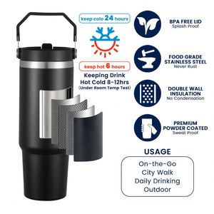 Custom Logo 30Oz <b>Coffee</b> Thermos <b>Flasks</b> Vacuum Thermos Tumblers Thermos <b>Coffee</b> Mug Stainless Steel <b>Coffee</b> Tumbler With Handle - Product Image 5