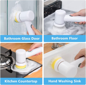 Wholesale 3 in 1 Wireless Spin Scrubber, USB Rechargeable <b>Cleaning</b> <b>Brush</b> with Attachments for Kitchen Bathtub Tile - Product Image 4