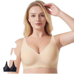 Soutien-gorge pour femmes ODM, sans armatures, <span class=keywords><strong>push</strong></span>-<span class=keywords><strong>up</strong></span>, bonnet complet, bretelles réglables, dos en U, maintien solide, quotidien - Product Image 1