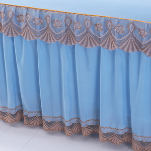 Falda de Cama Antideslizante y Antipolvo, Juego de Tres Piezas de Sábanas y Fundas de Almohada Estilo Princesa - Product Image 3