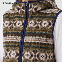 Gilet polaire pour femme, imprimé aztèque vintage, en polaire polaire épaisse, chaud pour l'hiver, avec capuche en sherpa, gilet de mode, en stock