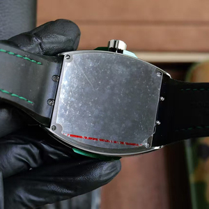 Reloj de Hombre Profesional de Alta Gama, Diseño de Carreras, Caja Plateada con Detalles Verdes, Mecánico Automático de Precisión - Product Image 5