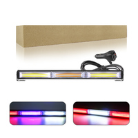 Barre lumineuse de travail LED COB 17 pouces, lumière d'avertissement, grille de toit automobile, lampe stroboscopique clignotante, lampe d'urgence, barre lumineuse LED tout-terrain pour camion 4x4 ATV