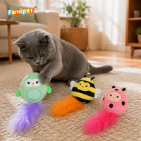 Jouet pour chat en peluche douce Famipet, nouveau design printanier coloré avec insectes, mignon pour chaton, avec herbe à chat
