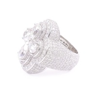 Pass Diamond Tester Hip Hop D Couleur VVS Bling Moissanite Bague Trèfle à Quatre Feuilles Avec Argent Sterling 925 GRA Femmes Hommes