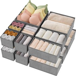 Set di 16 Organizzatori <span class=keywords><strong>per</strong></span> Cassetti Pieghevoli in Tessuto, 3 Misure, <span class=keywords><strong>Divisori</strong></span> <span class=keywords><strong>per</strong></span> Armadio e Guardaroba, <span class=keywords><strong>per</strong></span> Vestiti e Calzini, <span class=keywords><strong>per</strong></span> Organizzazione del Bagno - Product Image 4