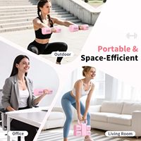 Ensemble d'haltères réglables OEM/ODM, 2 haltères de 10 lb chacune, légers, pour femmes, avec double verrouillage de protection, polyvalents, pour la maison et la salle de sport